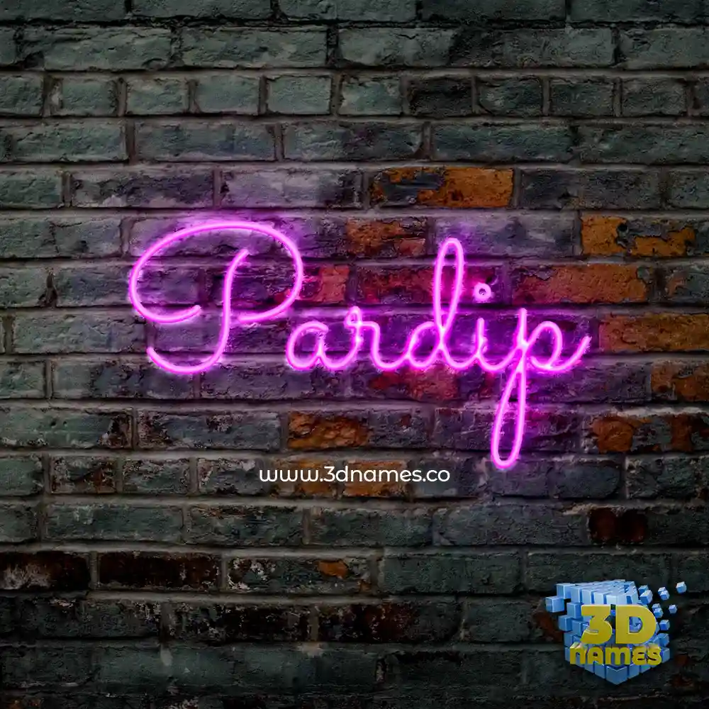 pardip in Pink Neon style - 3D name wallpaper