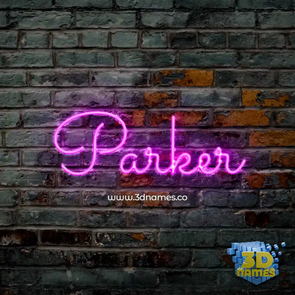 parker in Pink Neon style - 3D name wallpaper