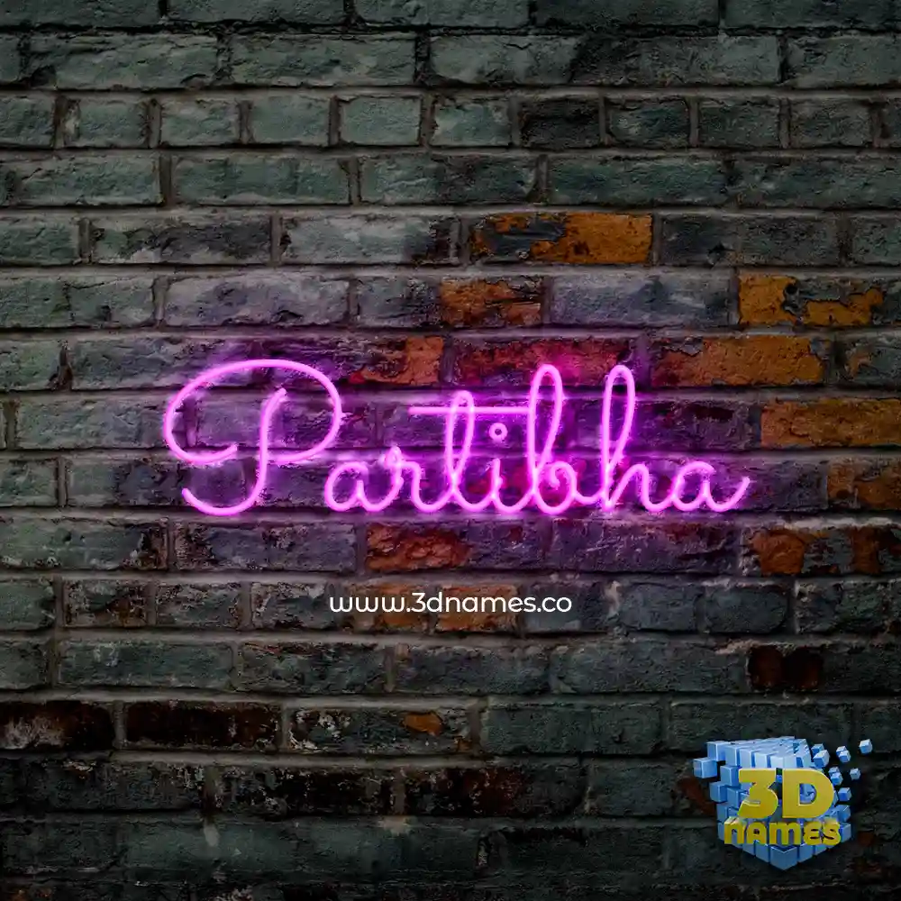 partibha in Pink Neon style - 3D name wallpaper