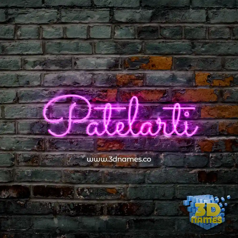patelarti in Pink Neon style - 3D name wallpaper