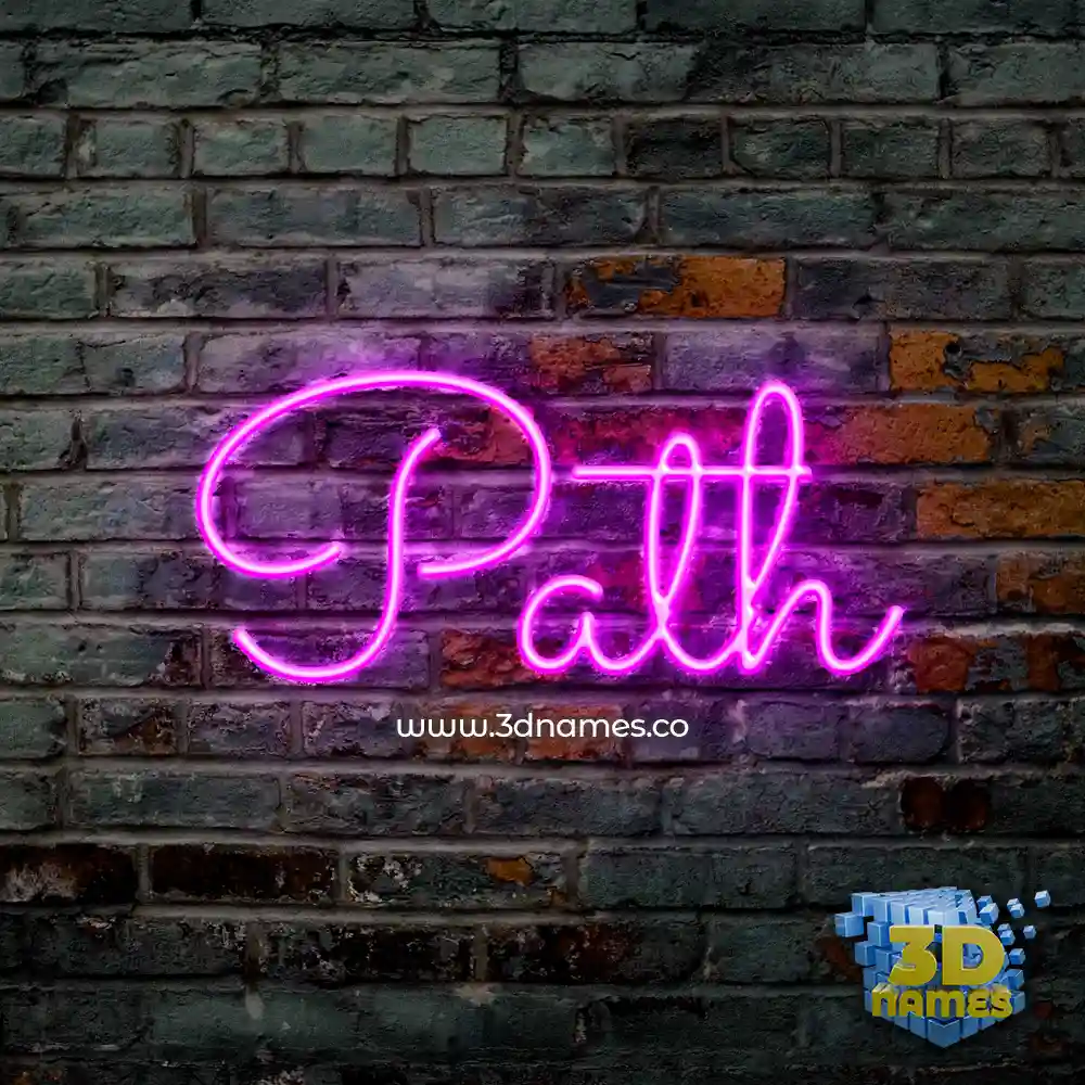path in Pink Neon style - 3D name wallpaper