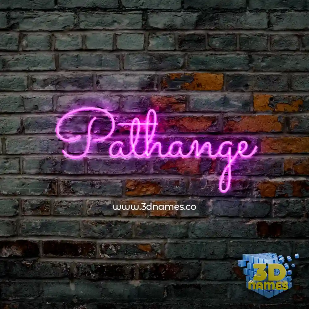 pathange in Pink Neon style - 3D name wallpaper