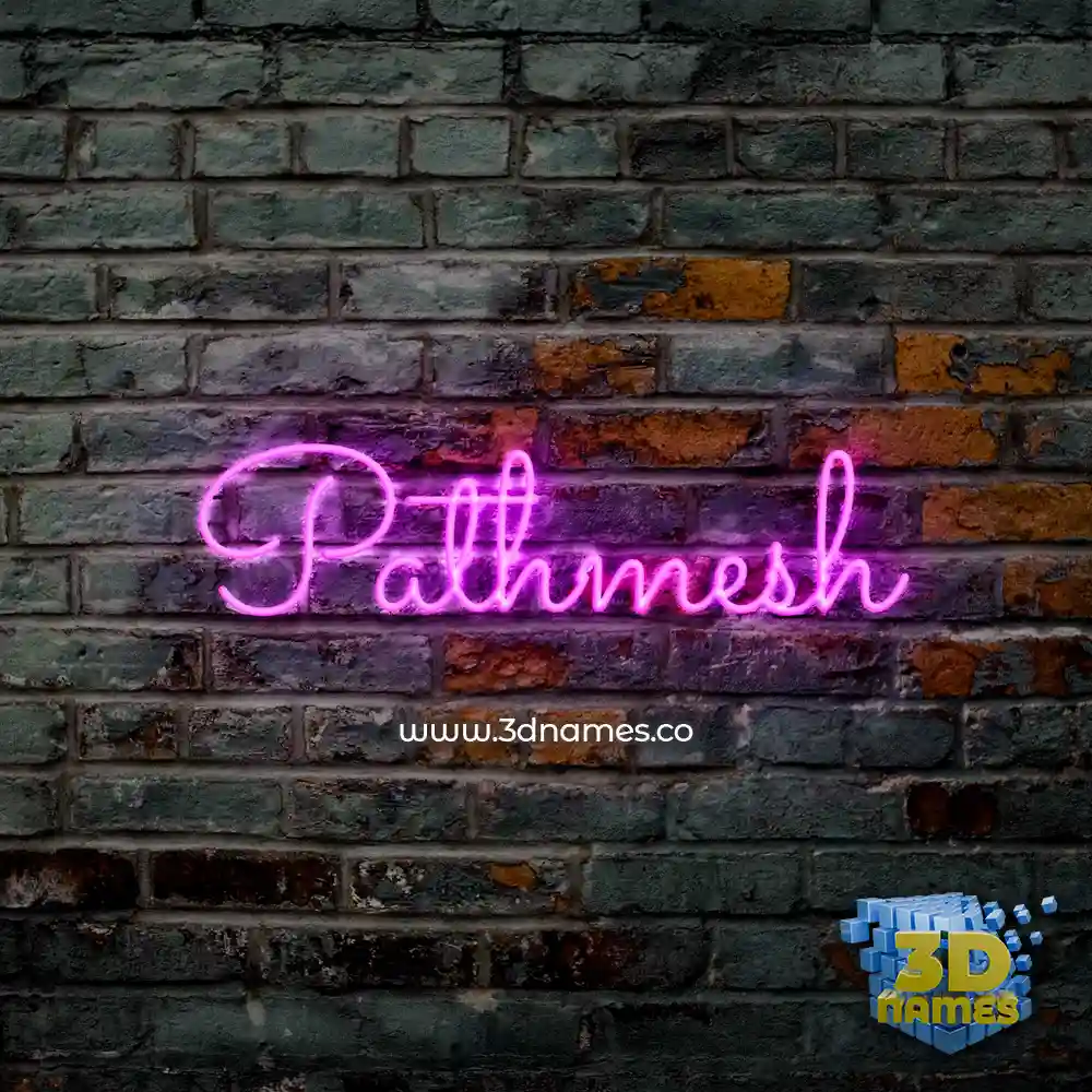 pathmesh in Pink Neon style - 3D name wallpaper