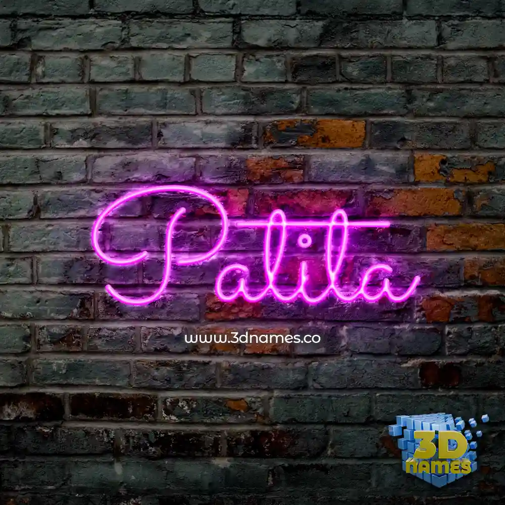 patita in Pink Neon style - 3D name wallpaper