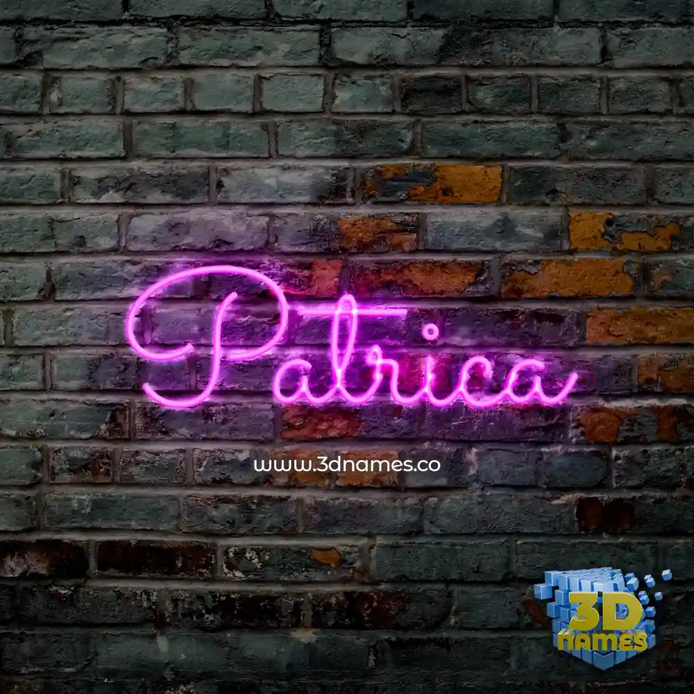 patrica in Pink Neon style - 3D name wallpaper