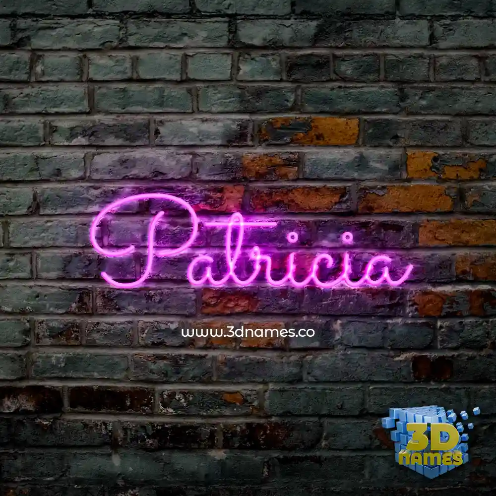 patricia in Pink Neon style - 3D name wallpaper