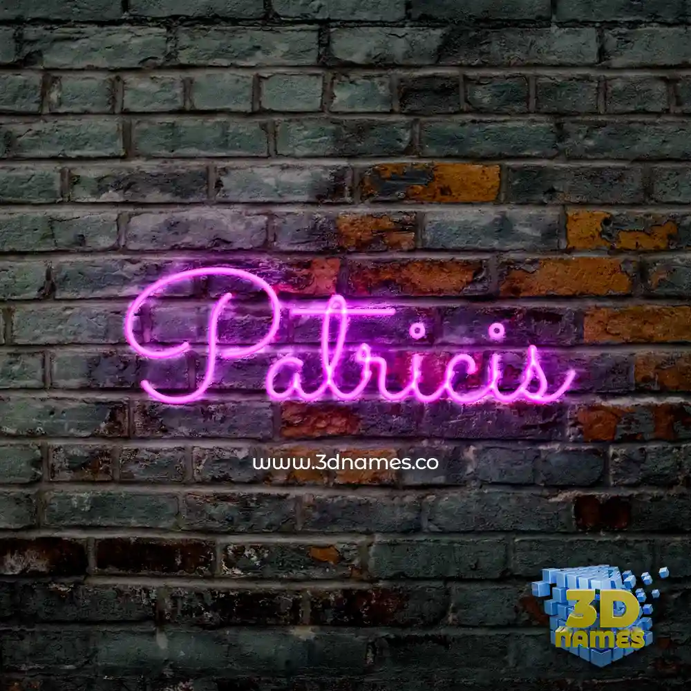 patricis in Pink Neon style - 3D name wallpaper