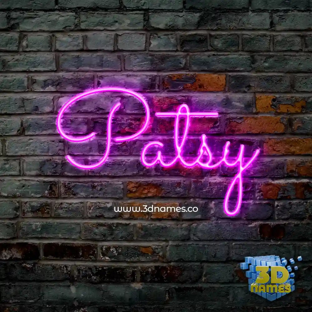 patsy in Pink Neon style - 3D name wallpaper