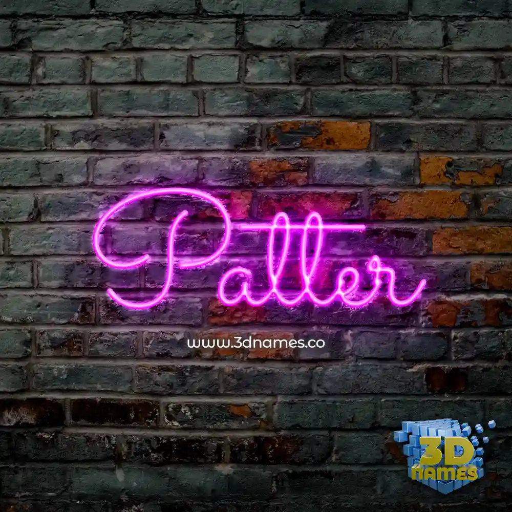 patter in Pink Neon style - 3D name wallpaper