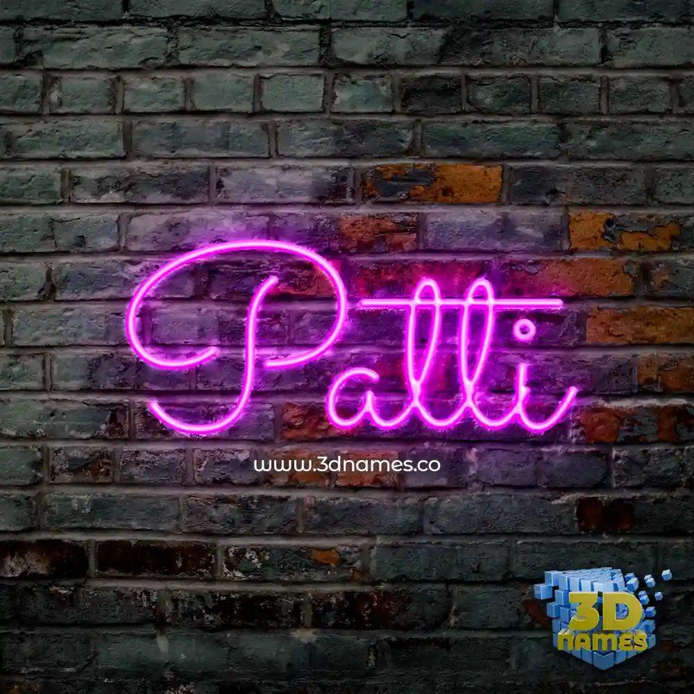 patti in Pink Neon style - 3D name wallpaper