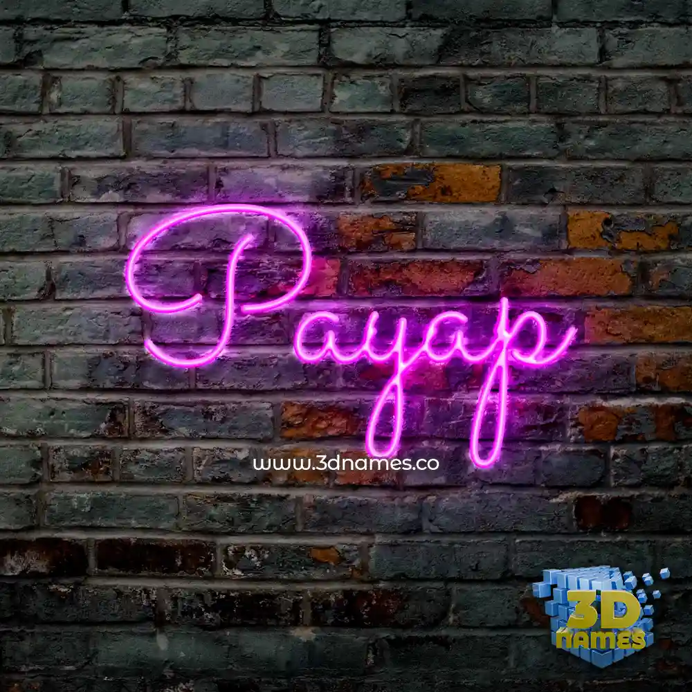 payap in Pink Neon style - 3D name wallpaper