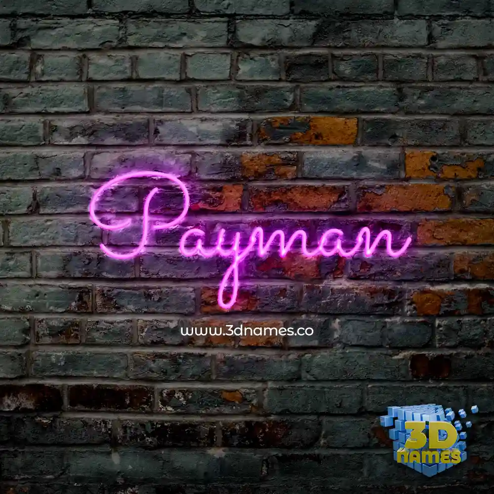 payman in Pink Neon style - 3D name wallpaper