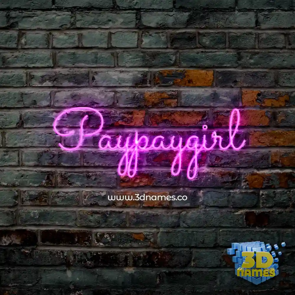paypaygirl in Pink Neon style - 3D name wallpaper