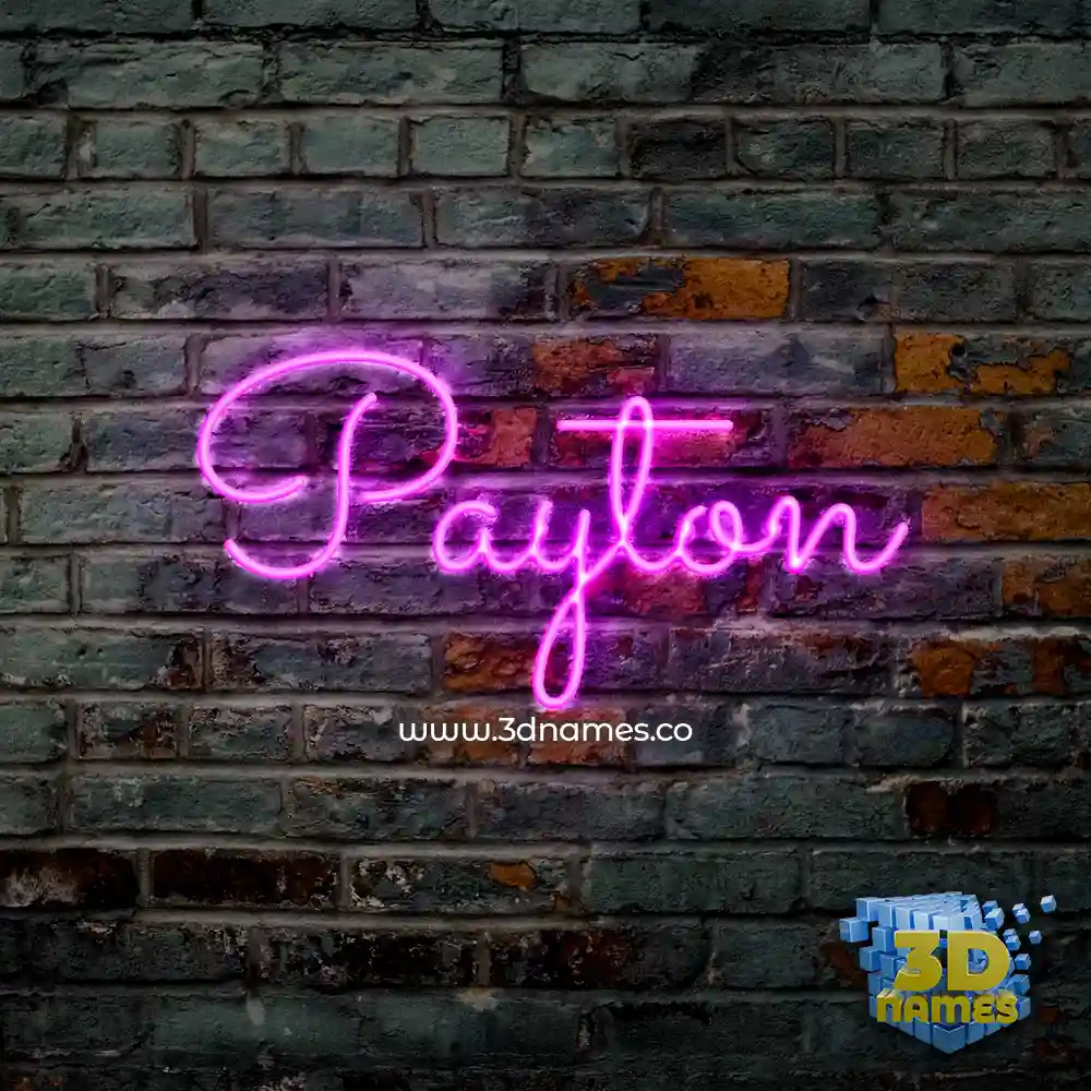 payton in Pink Neon style - 3D name wallpaper