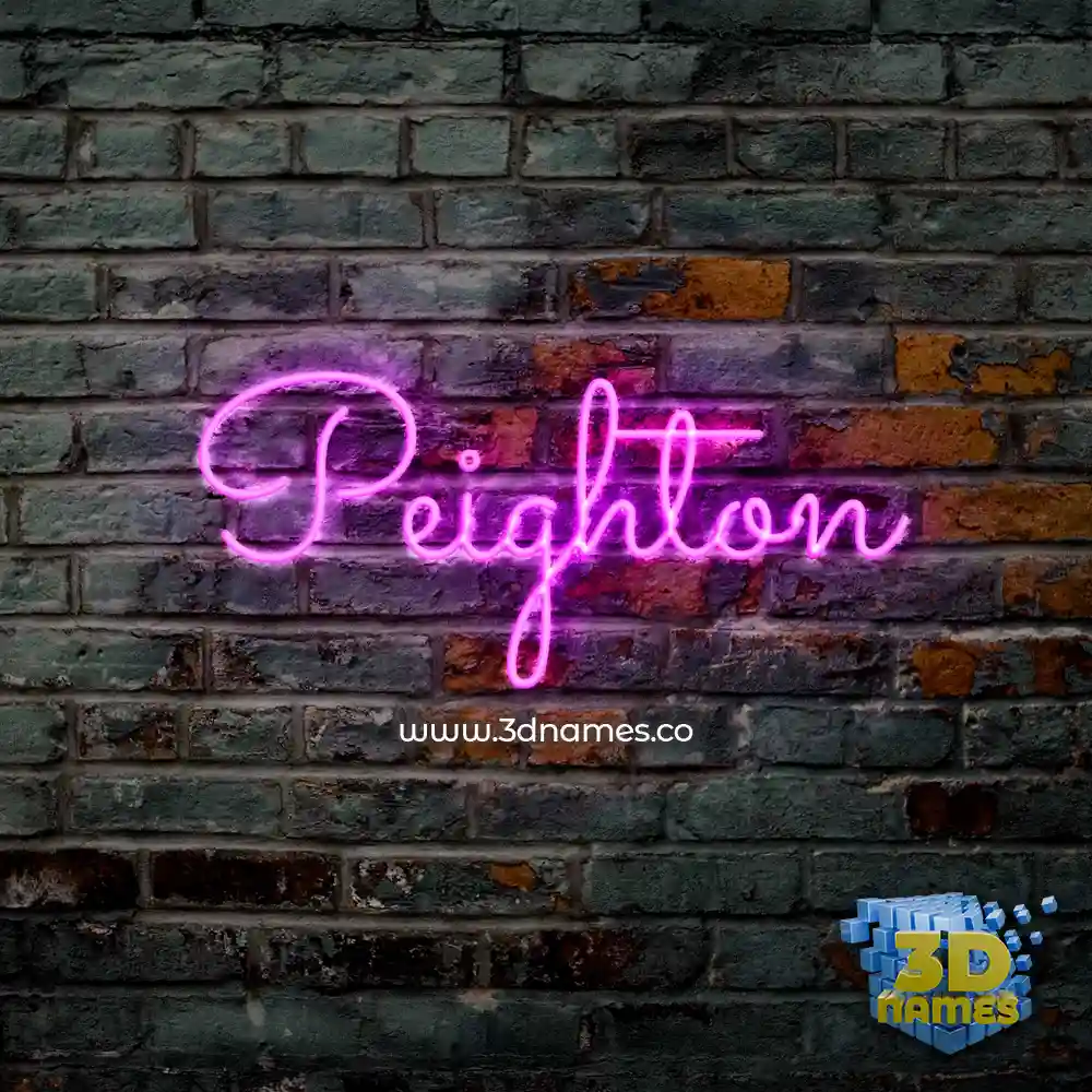 peighton in Pink Neon style - 3D name wallpaper
