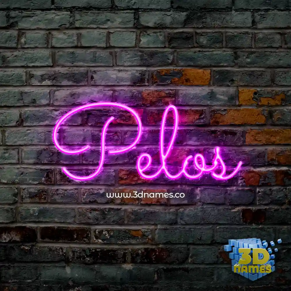 pelos in Pink Neon style - 3D name wallpaper