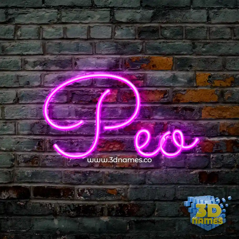 peo in Pink Neon style - 3D name wallpaper
