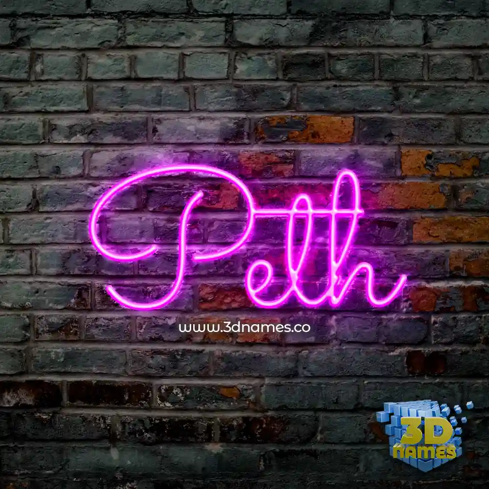 peth in Pink Neon style - 3D name wallpaper