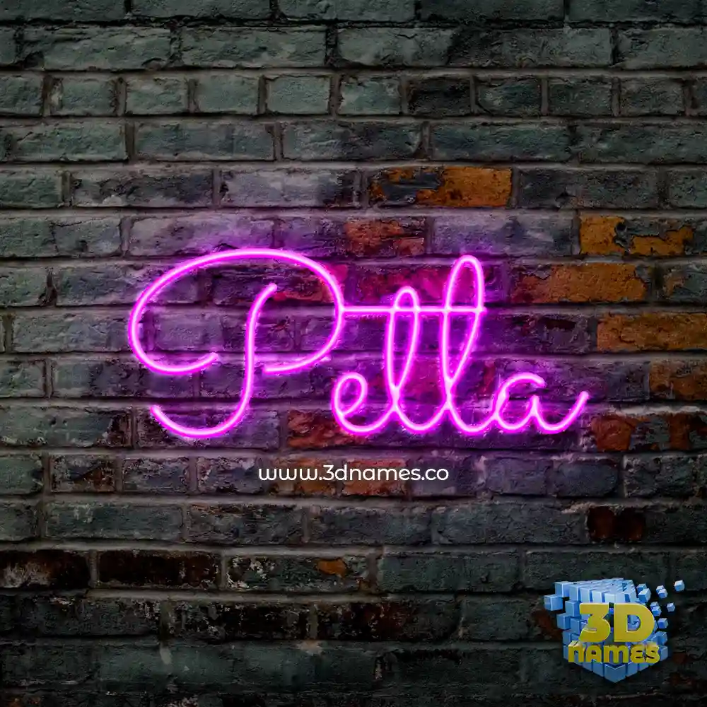 petla in Pink Neon style - 3D name wallpaper