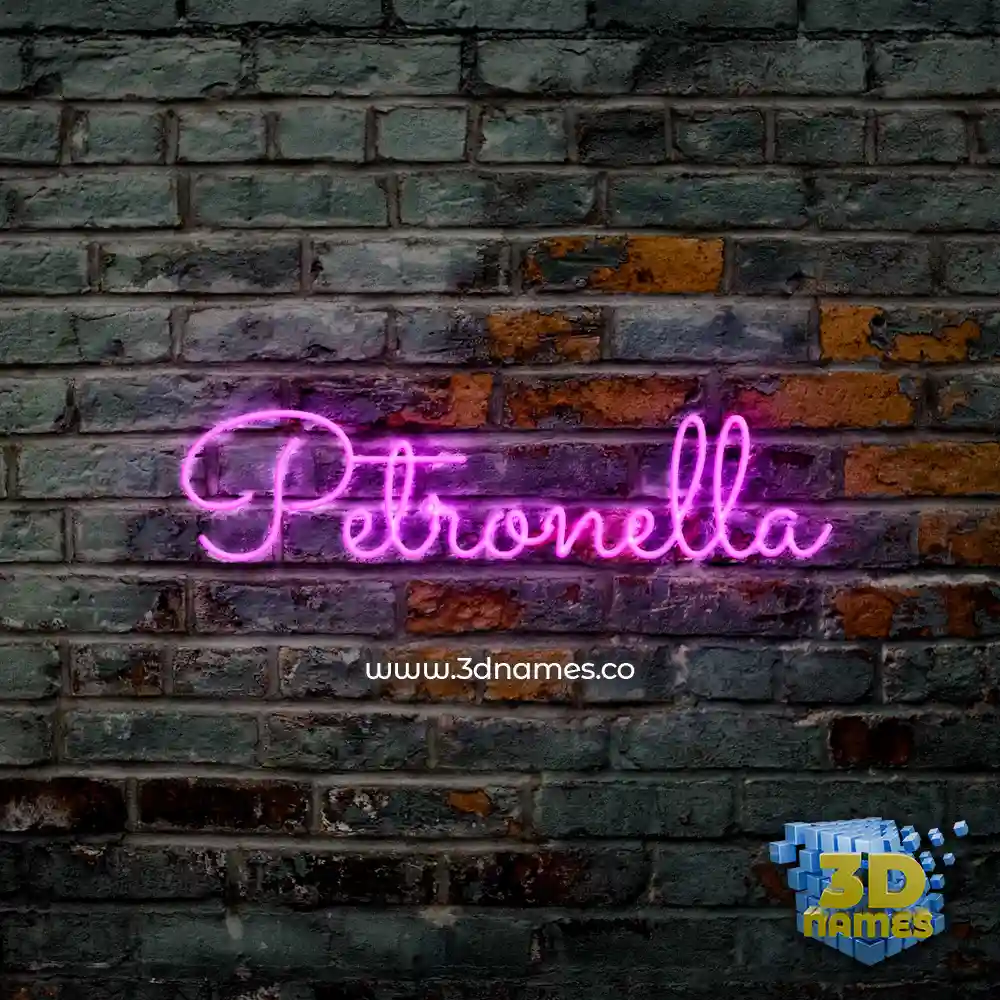 petronella in Pink Neon style - 3D name wallpaper