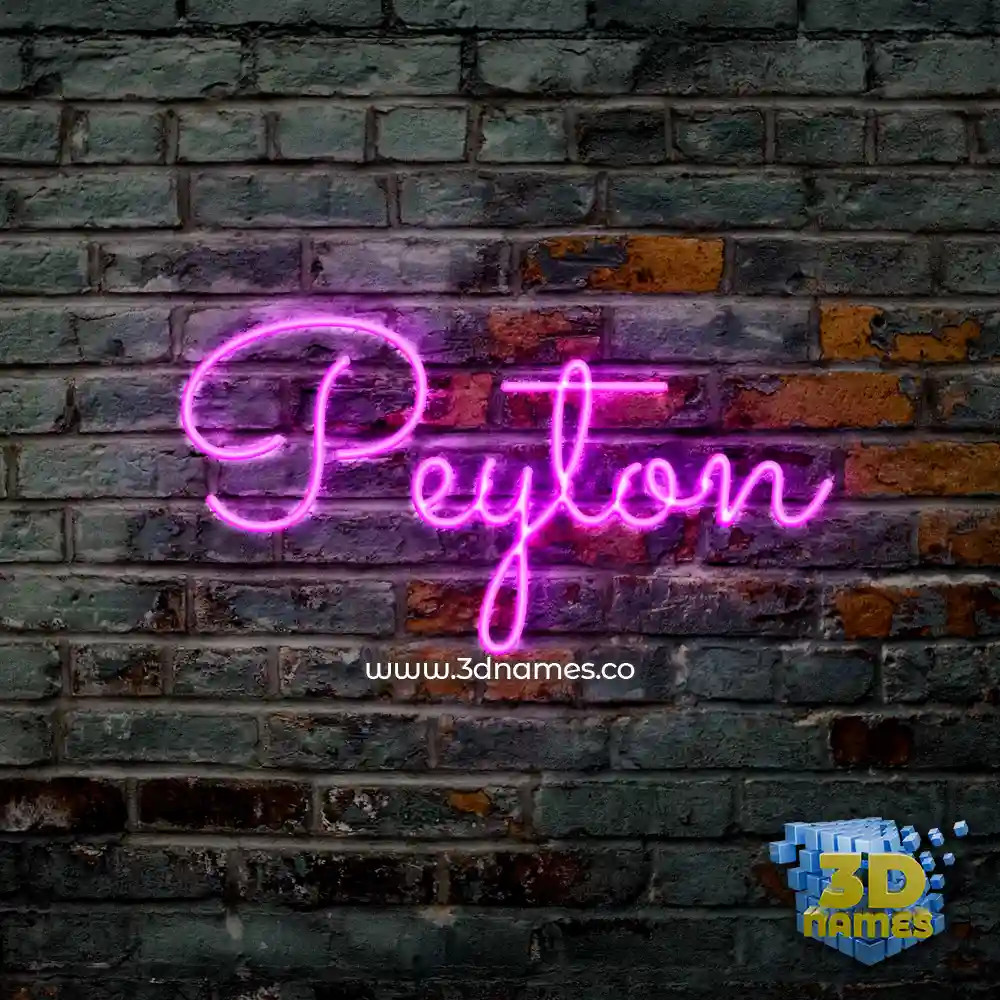 peyton in Pink Neon style - 3D name wallpaper