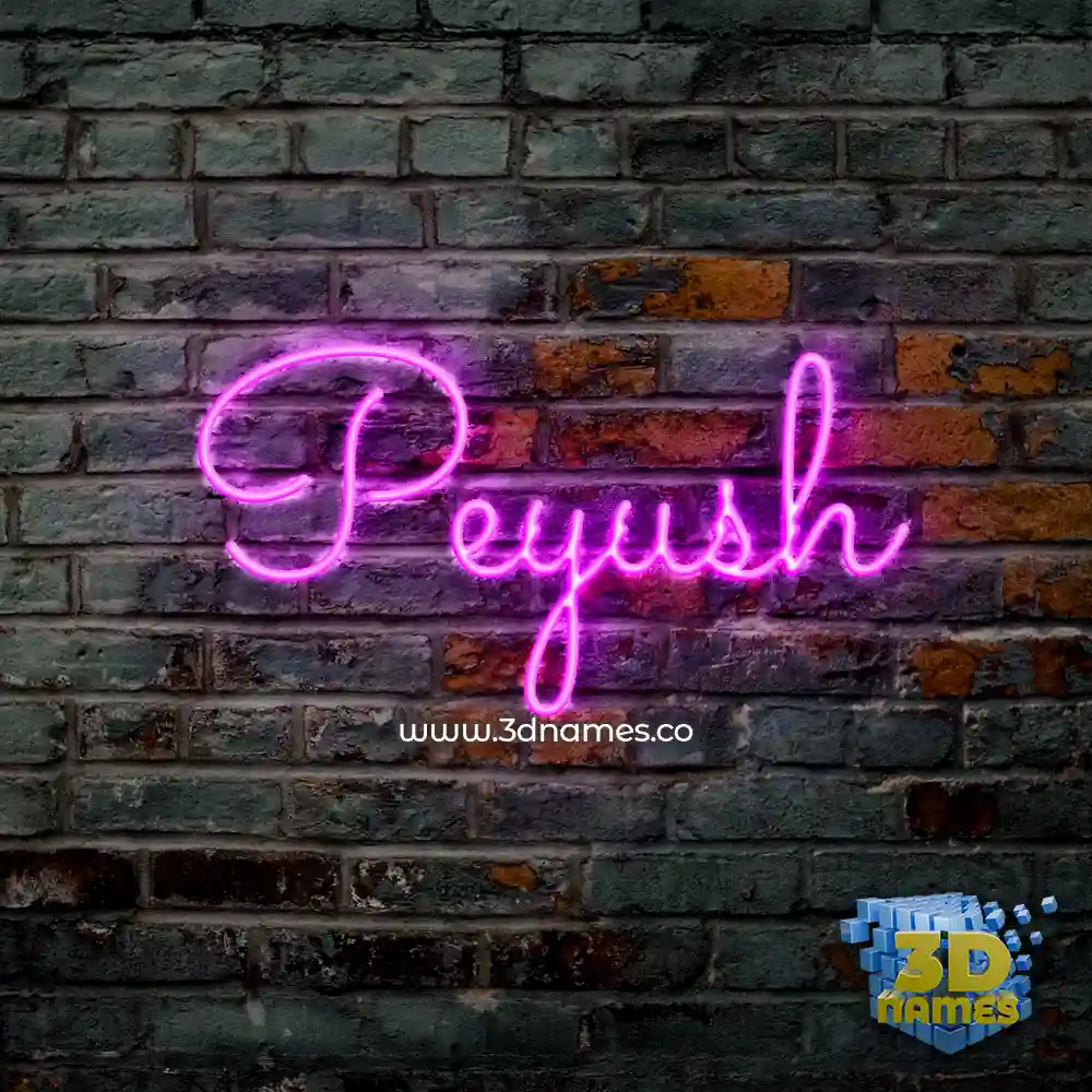 peyush in Pink Neon style - 3D name wallpaper