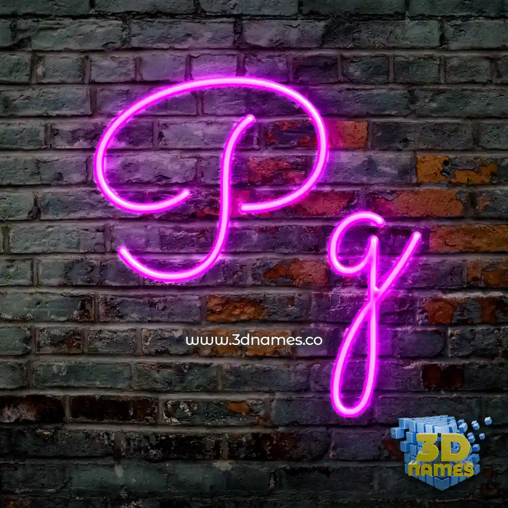 pg in Pink Neon style - 3D name wallpaper