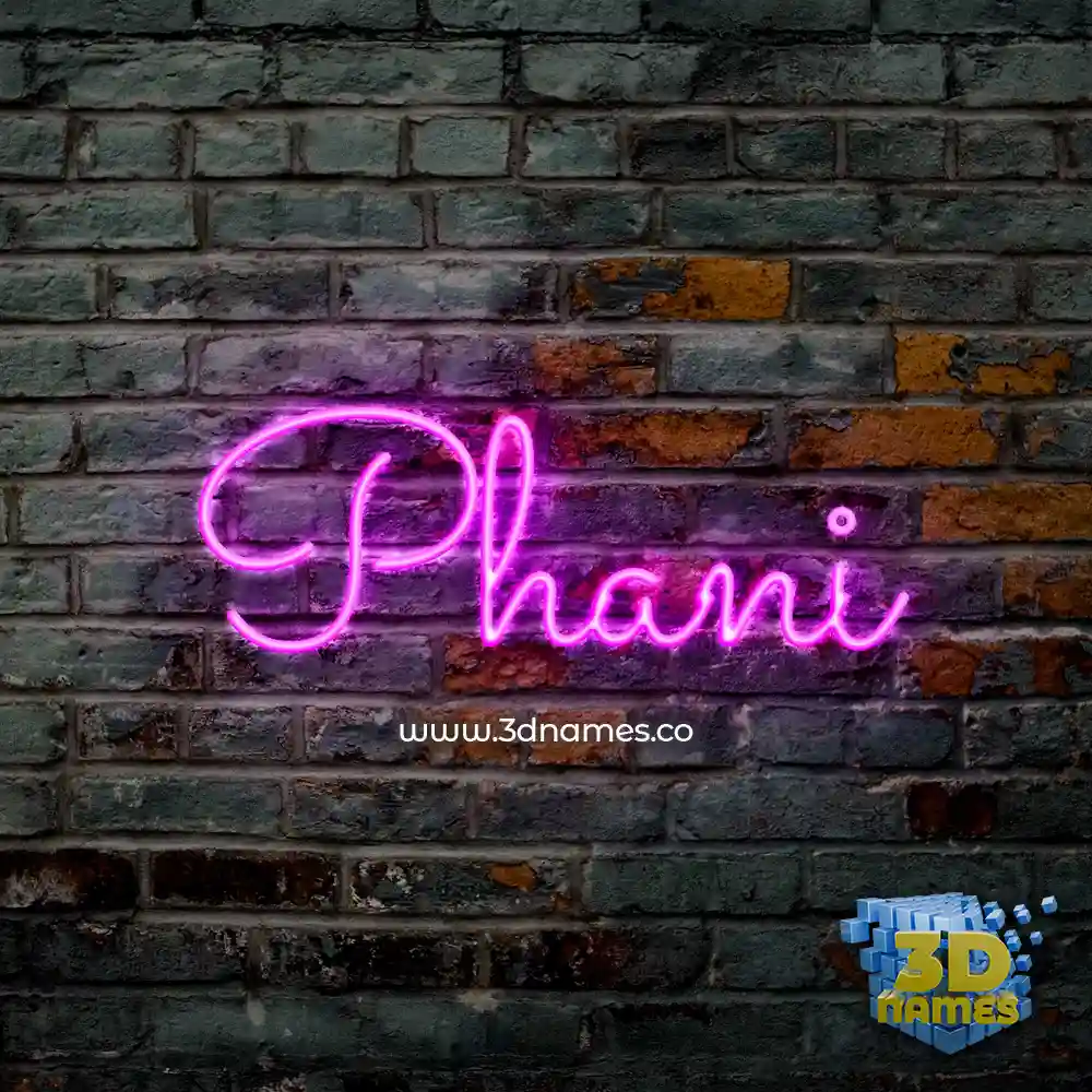 phani in Pink Neon style - 3D name wallpaper