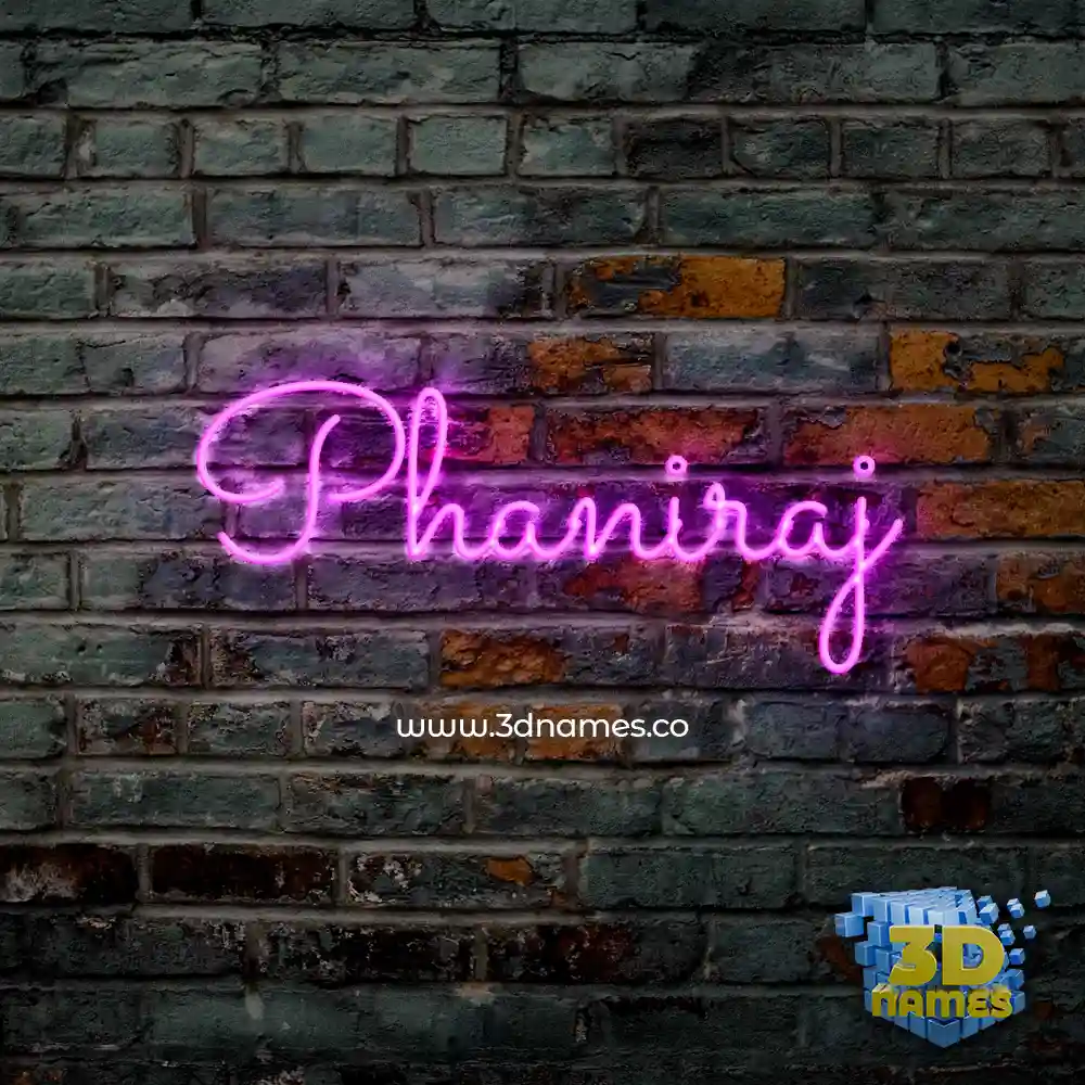 phaniraj in Pink Neon style - 3D name wallpaper