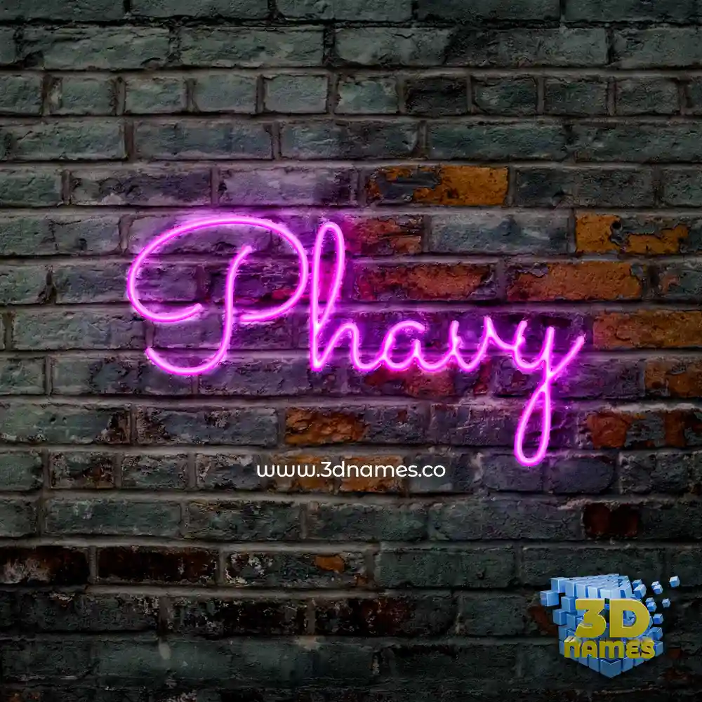 phavy in Pink Neon style - 3D name wallpaper