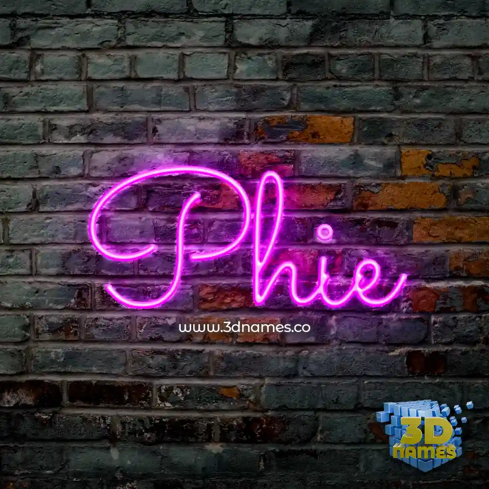 phie in Pink Neon style - 3D name wallpaper