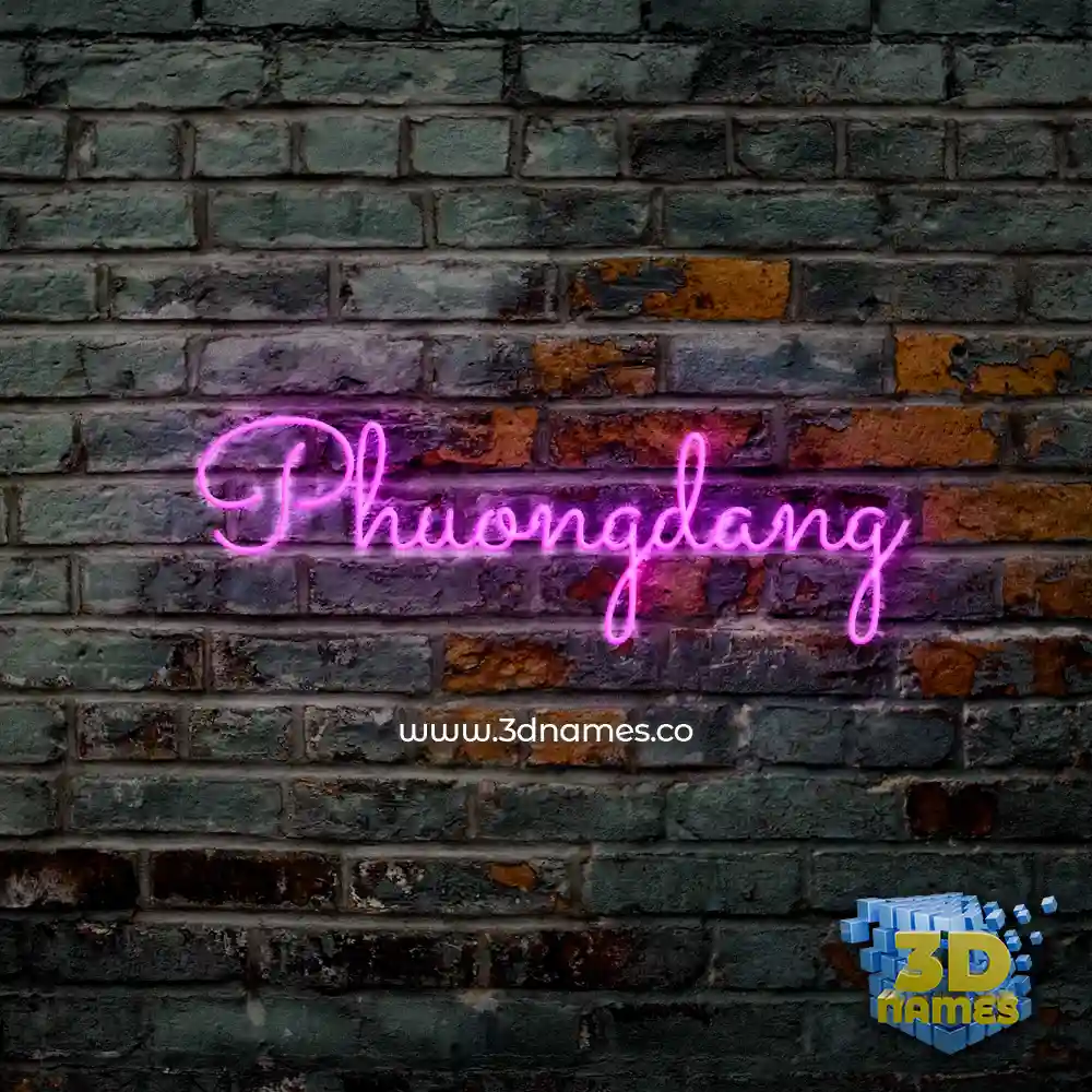 phuongdang in Pink Neon style - 3D name wallpaper
