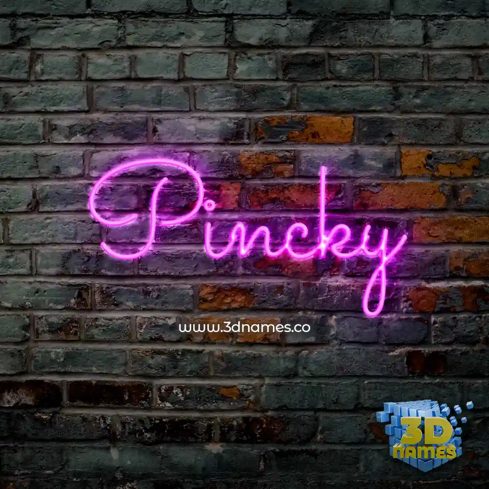 pincky in Pink Neon style - 3D name wallpaper