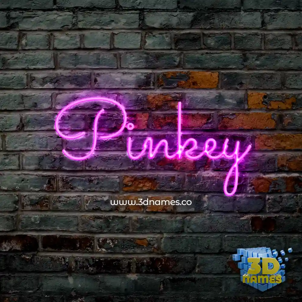 pinkey in Pink Neon style - 3D name wallpaper