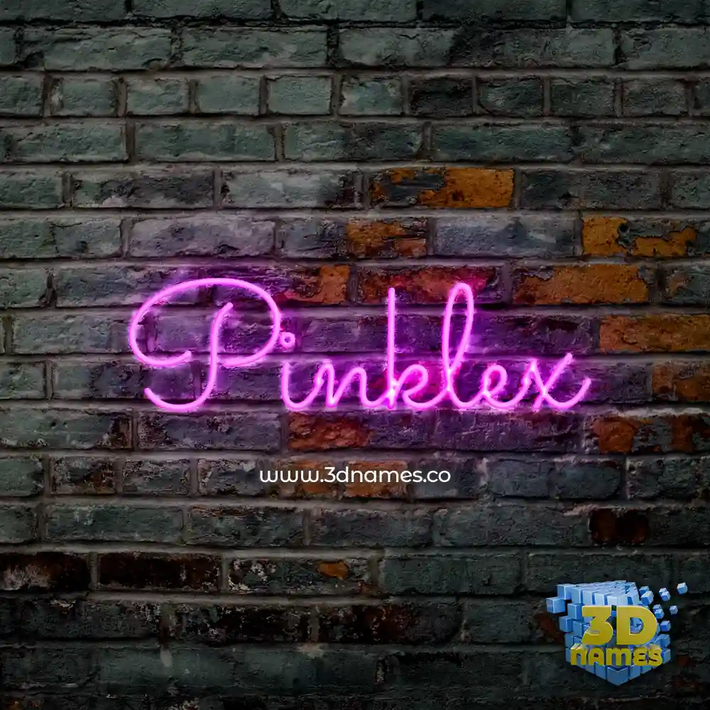 pinklex in Pink Neon style - 3D name wallpaper