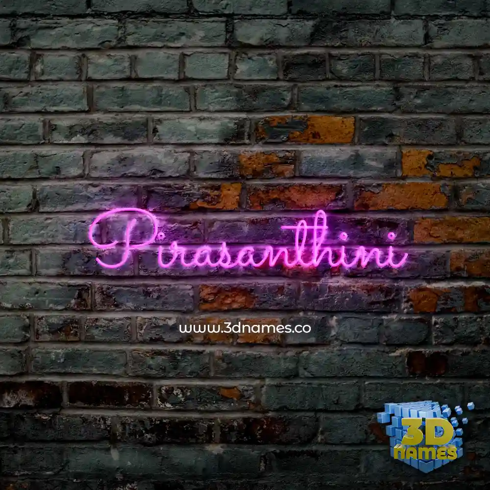 pirasanthini in Pink Neon style - 3D name wallpaper