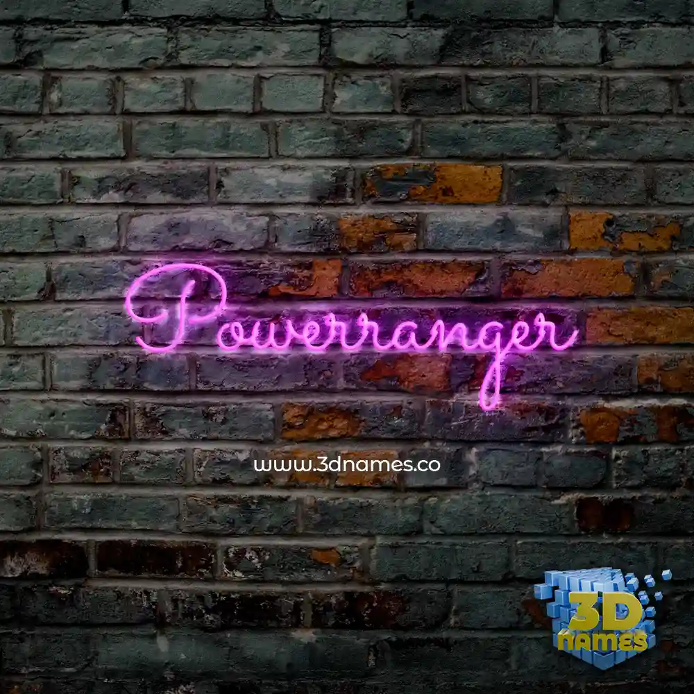 powerranger in Pink Neon style - 3D name wallpaper