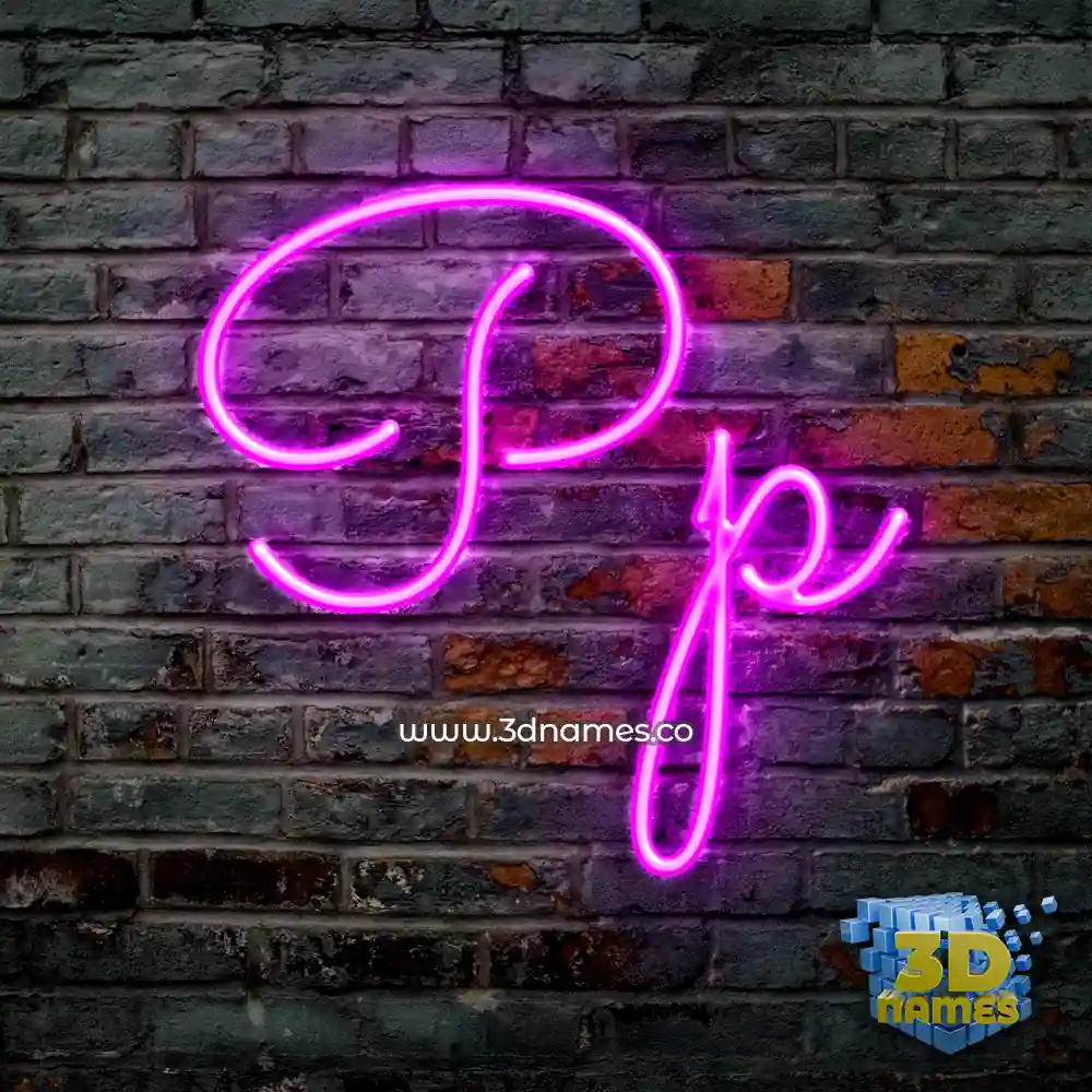 pp in Pink Neon style - 3D name wallpaper