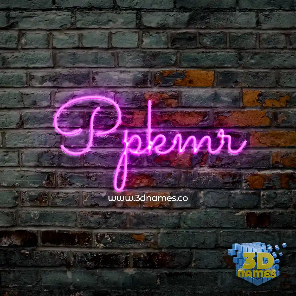 ppkmr in Pink Neon style - 3D name wallpaper