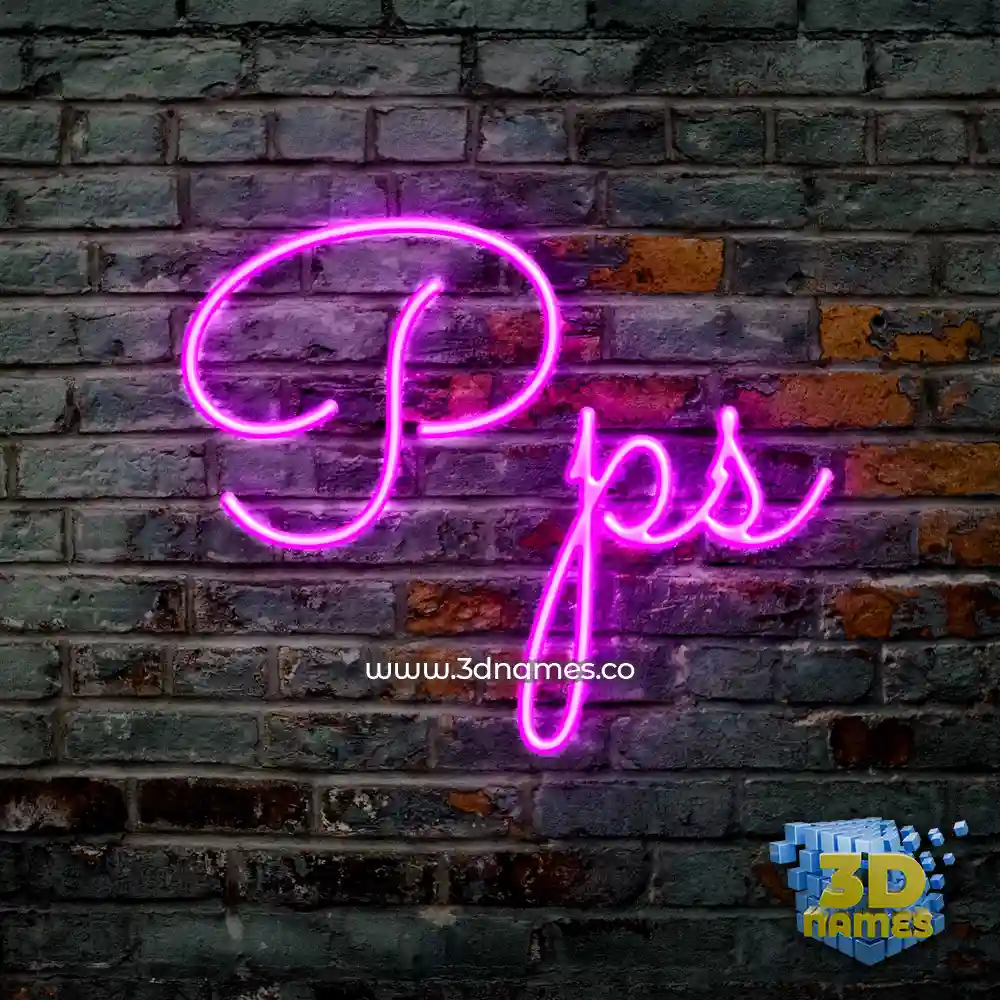 pps in Pink Neon style - 3D name wallpaper