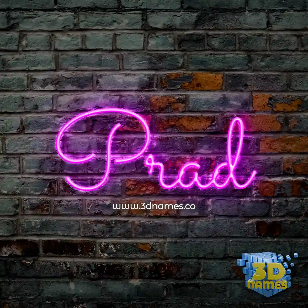 prad in Pink Neon style - 3D name wallpaper