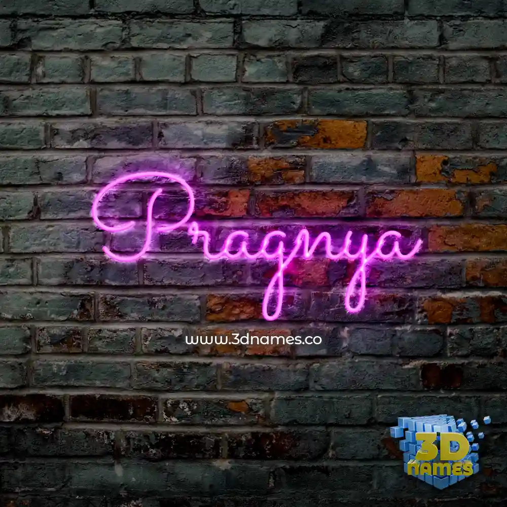pragnya in Pink Neon style - 3D name wallpaper