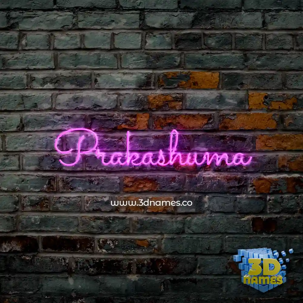 prakashuma in Pink Neon style - 3D name wallpaper