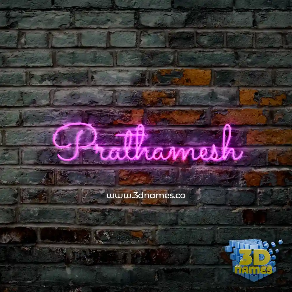 prathamesh in Pink Neon style - 3D name wallpaper