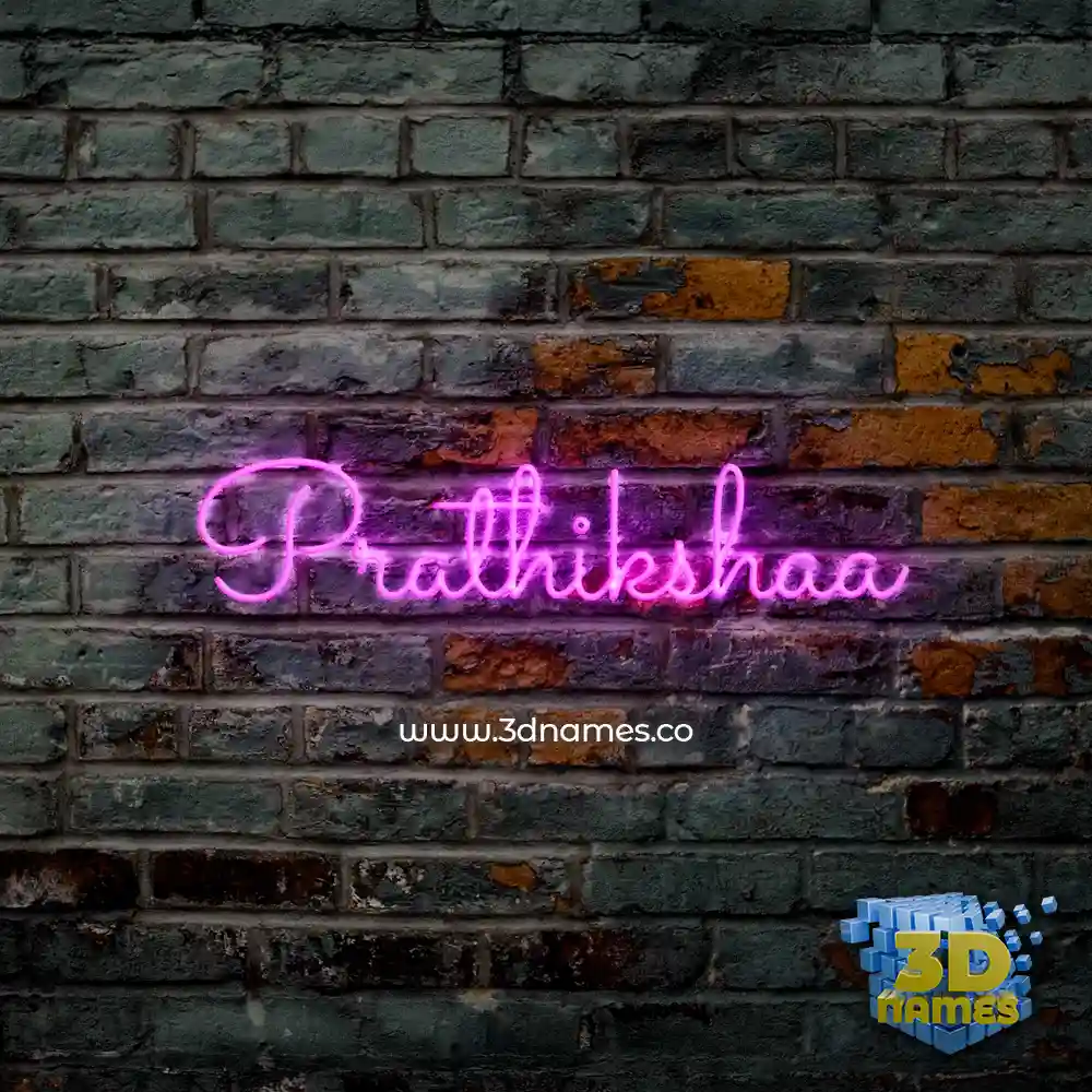 prathikshaa in Pink Neon style - 3D name wallpaper