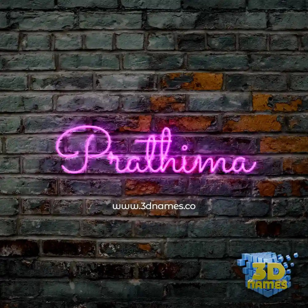 prathima in Pink Neon style - 3D name wallpaper
