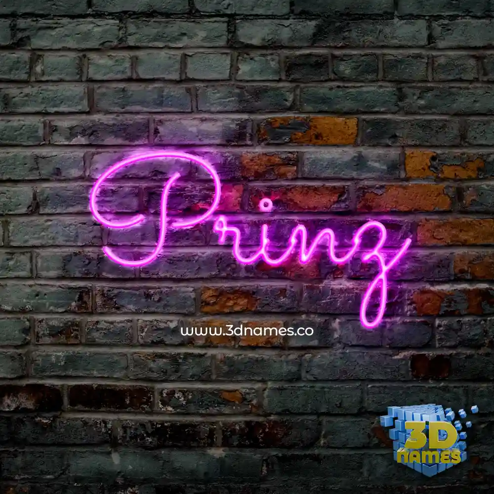 prinz in Pink Neon style - 3D name wallpaper