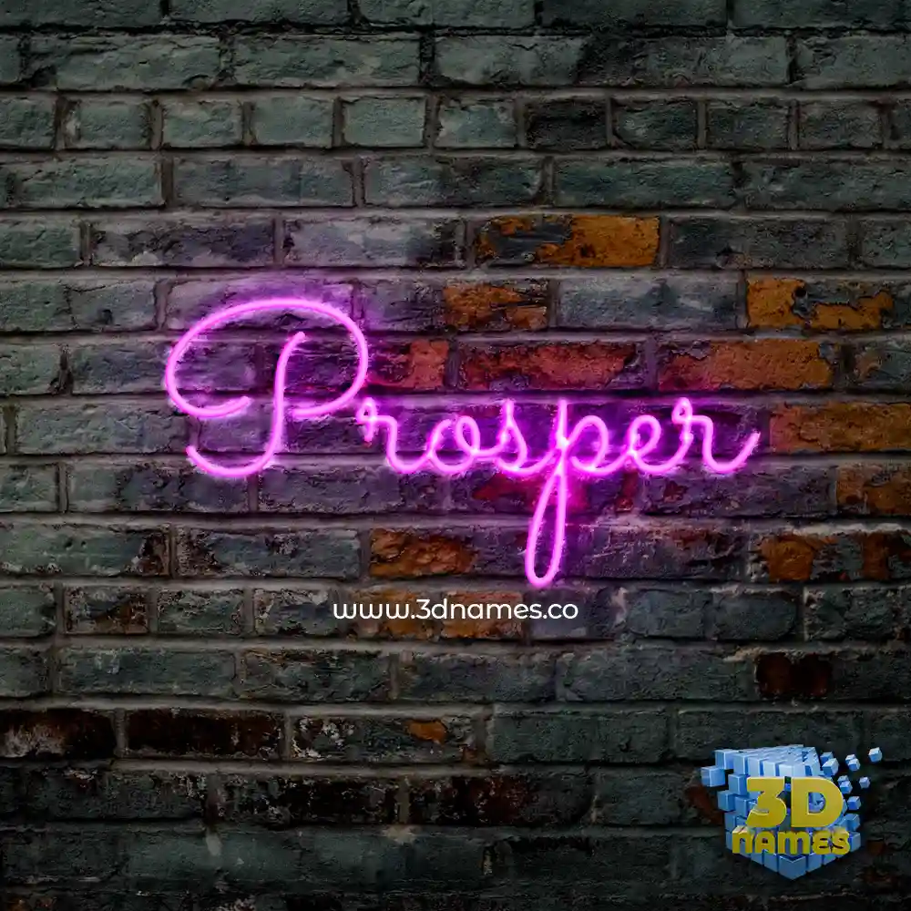 prosper in Pink Neon style - 3D name wallpaper