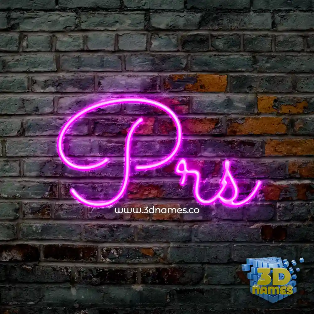prs in Pink Neon style - 3D name wallpaper