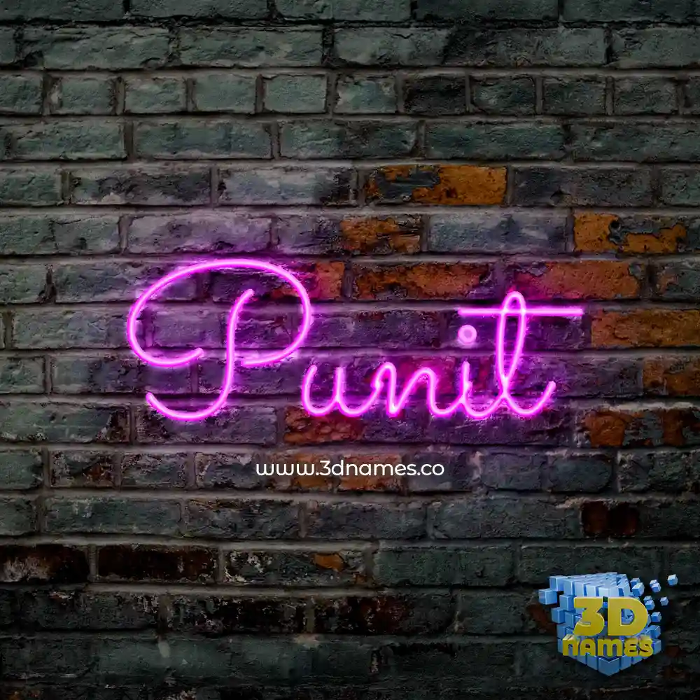 punit in Pink Neon style - 3D name wallpaper